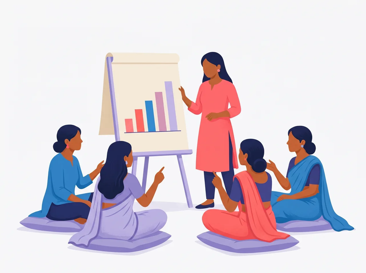 Women of different ages at a community financial literacy session